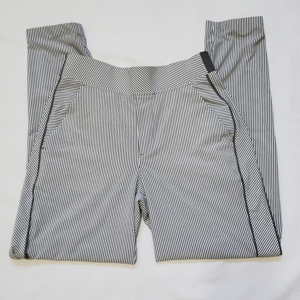 Athleta Brooklyn Striped High Rise Ankle Pants Size 0 - Picture 2 of 11